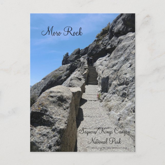 Postal Postcarta del parque nacional Moro Rock Sequoia (Anverso)