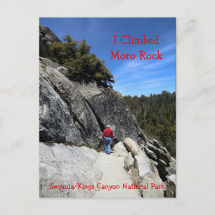 Postal Postcarta del parque nacional Moro Rock Sequoia