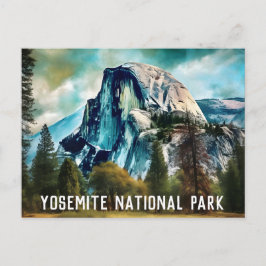 Postal Postcarta del Parque Nacional Yosemite de Medio Do