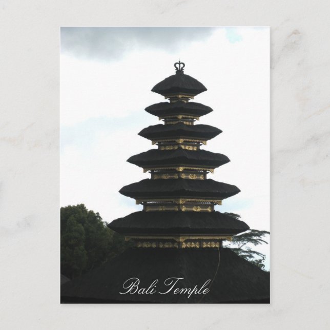 Postal Postcarta del templo de Bali (Anverso)