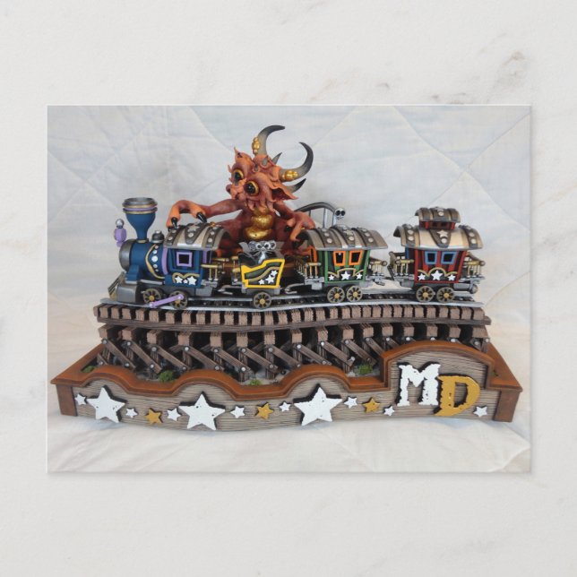 Postal Postcarta del tren de juguetes MD (Anverso)