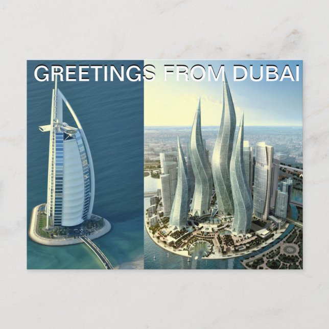 Postal Postcarta DUBAI diseñada por Mojisola A Gbadamosi (Anverso)