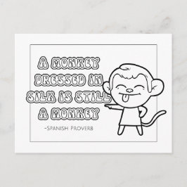 Postal Postcarta española de color proverbio