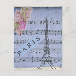 Postal Postcarta estilo Collage de París