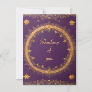 Postal Postcarta estilo retro "Pensando en ti"