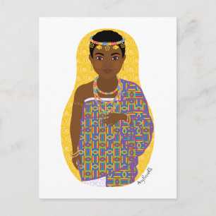 Postal Postcarta ghanesa Matryoshka