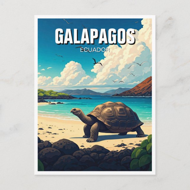 Postal Postcarta gigante de tortugas de Galápagos (Anverso)