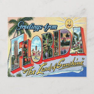 Postal Postcarta grande de Florida