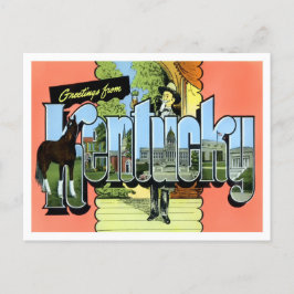 Postal Postcarta grande de Kentucky Vintage