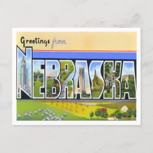 Postal Postcarta grande de la época de Nebraska