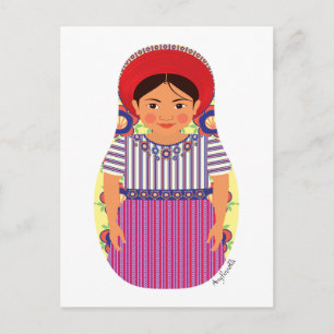 Postal Postcarta guatemalteca Matryoshka