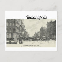 Postcarta histórica de boceto de Indianápolis