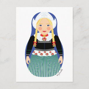 Postal Postcarta holandesa Matryoshka