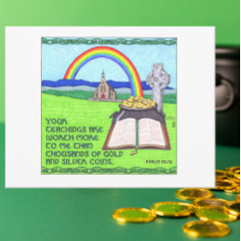 Postal Postcarta Inspiradora del arcoiris irlandés