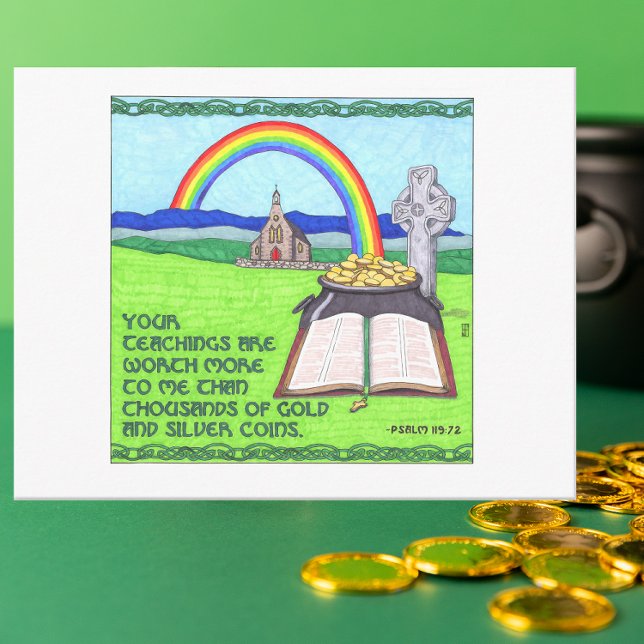 Postal Postcarta Inspiradora del arcoiris irlandés (Subido por el creador)