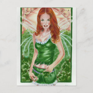 Postal Postcarta irlandesa de Shamrock Fairy