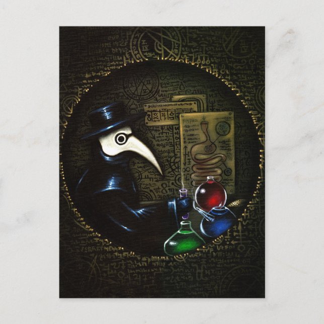 Postal Postcarta "La venganza del alquimista" (Anverso)