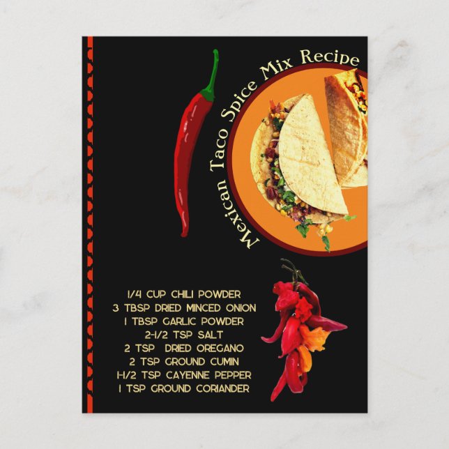 Postal Postcarta mexicana de mezcla de especias (Anverso)