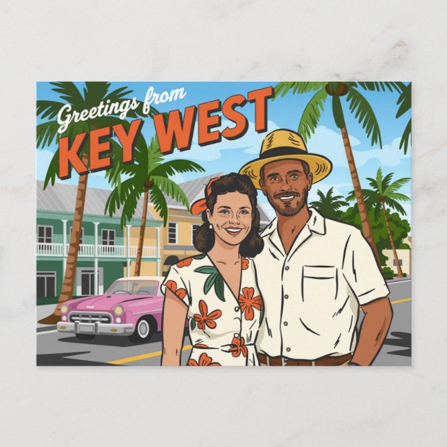 Postal Postcarta oeste de clave de cosecha | Saludos desd (Anverso)