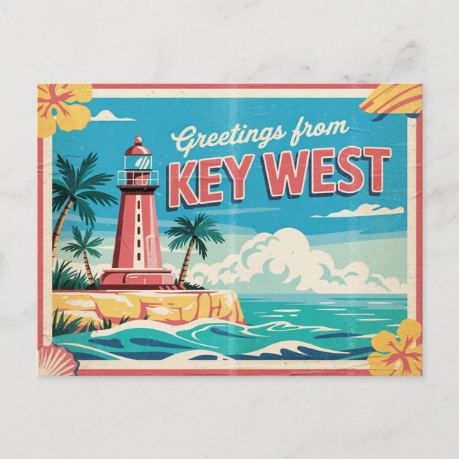 Postal Postcarta oeste de clave de cosecha | Saludos desd (Anverso)