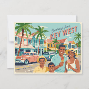 Postal Postcarta oeste de clave de cosecha   Saludos desd