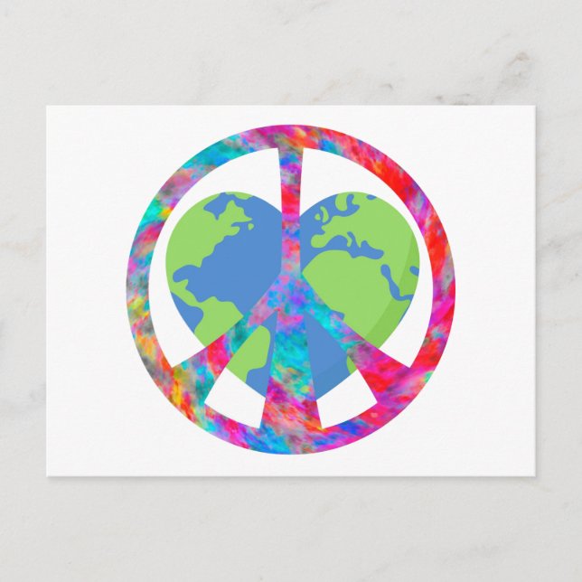 Postal Postcarta pacífica de amor por la Tierra (Anverso)
