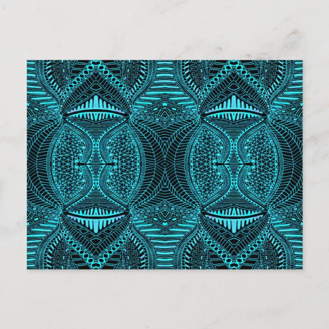 Postal Postcarta panorámica de Blue Abstrasse (Anverso)