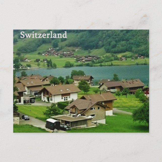 Postal Postcarta panorámica de Suiza (Anverso)