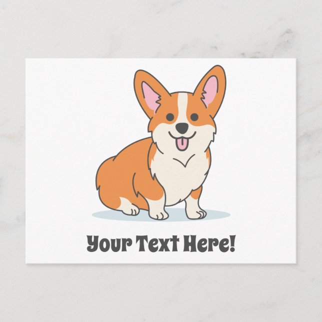 Postal Postcarta personalizada de Corgi Corgi Puppy (Anverso)
