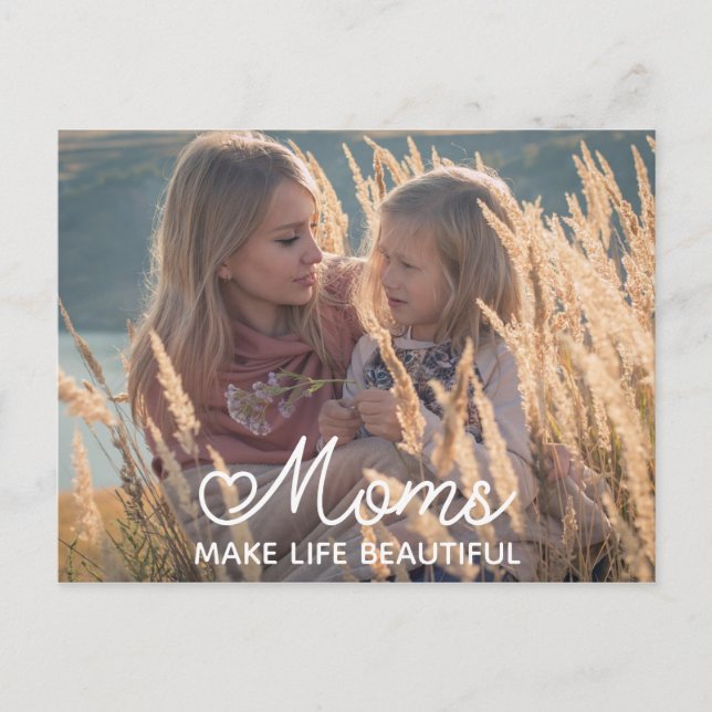 Postal Postcarta personalizada del día de la madre (Anverso)