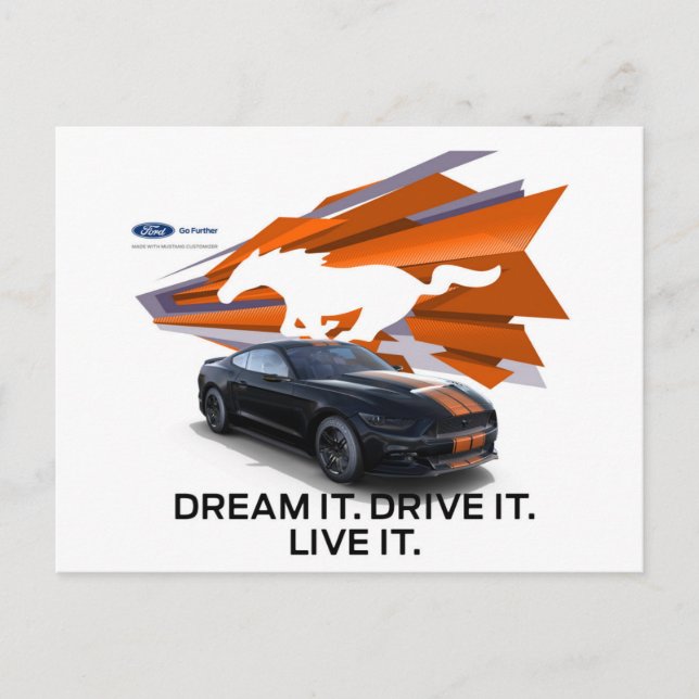 Postal Postcarta personalizada Mustang (Anverso)