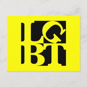 Postal Postcarta pop negra LGBT