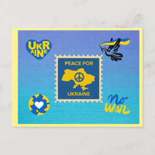 Postal Postcarta por la paz para Ucrania