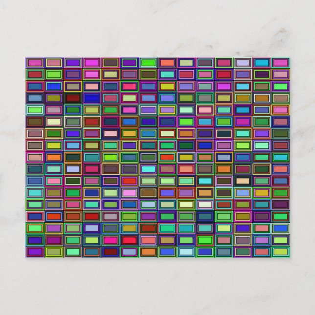 Postal Postcarta Rectángulos anidados (Anverso)