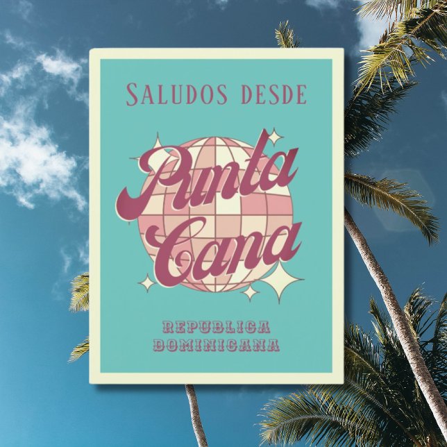 Postal Postcarta retro de Punta Cana República Dominicana (Subido por el creador)