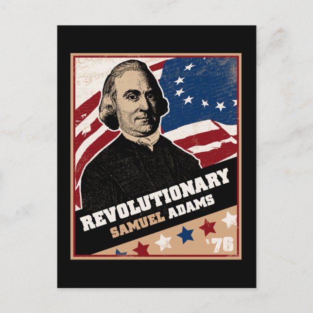 Postal Postcarta revolucionaria de Samuel Adams (Anverso)