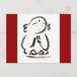 Postal Postcarta roja de Jizo