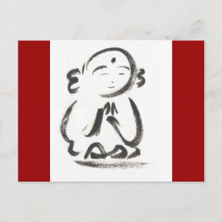 Postal Postcarta roja de Jizo