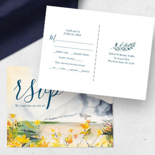 Postal Postcarta RSVP RRSVP de elección de comida de mont