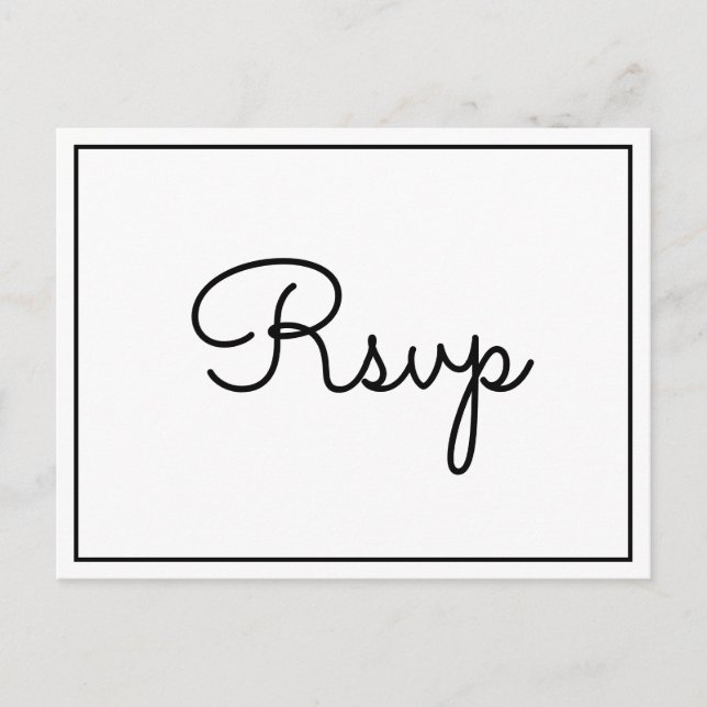 Postal Postcarta RSVP Rustic Elegant (Anverso)