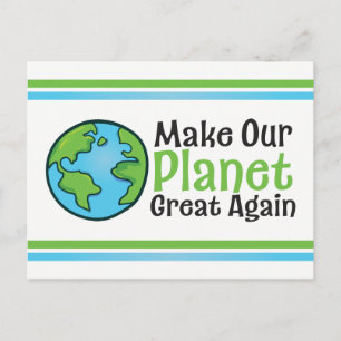Postal Postcarta sobre el cambio climático que vuelve a s