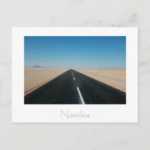 Postal Postcarta sobre el desierto vial de Namibia África