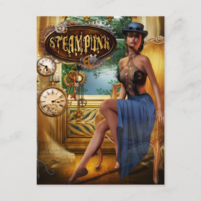 Postal Postcarta Steampunk (Anverso)