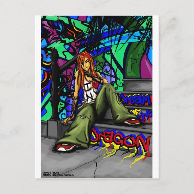 Postal Postcarta 'Sueño con el dragón' (Anverso)