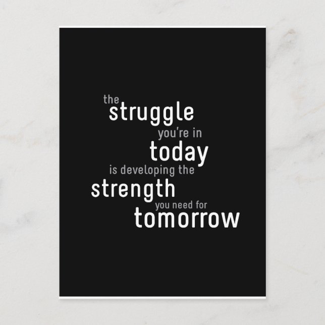Postal Postcarta tipográfica motivacional (Anverso)