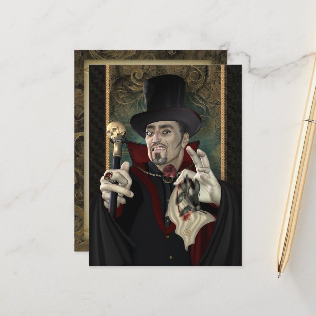 Postal Postcarta tradicional de vampiros (Anverso/Reverso In Situ)