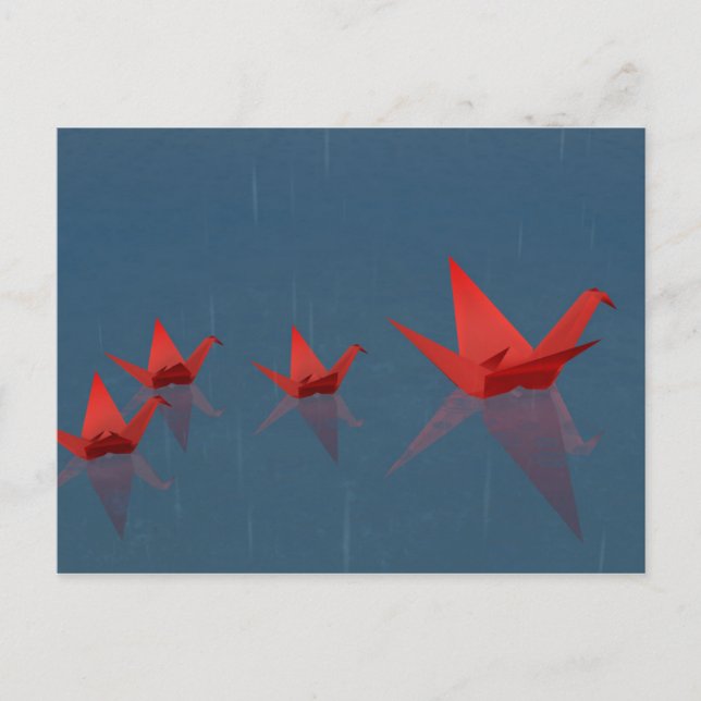 Postal Postcarta tranquila del día de lluvias (Anverso)