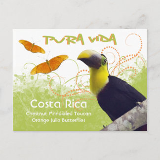 Postal Postcarta turística de Costa Rica Pura Vida