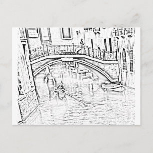 Postal Postcarta Venecia-Taxi