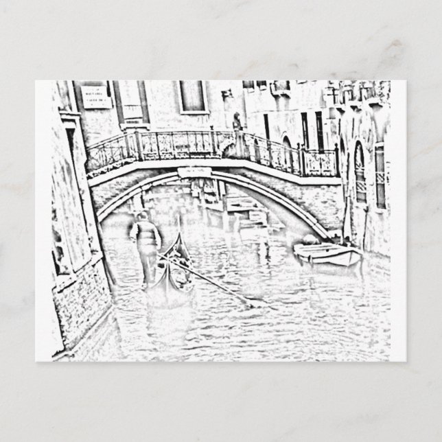 Postal Postcarta Venecia-Taxi (Anverso)